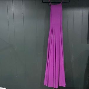 High neck low back maxi